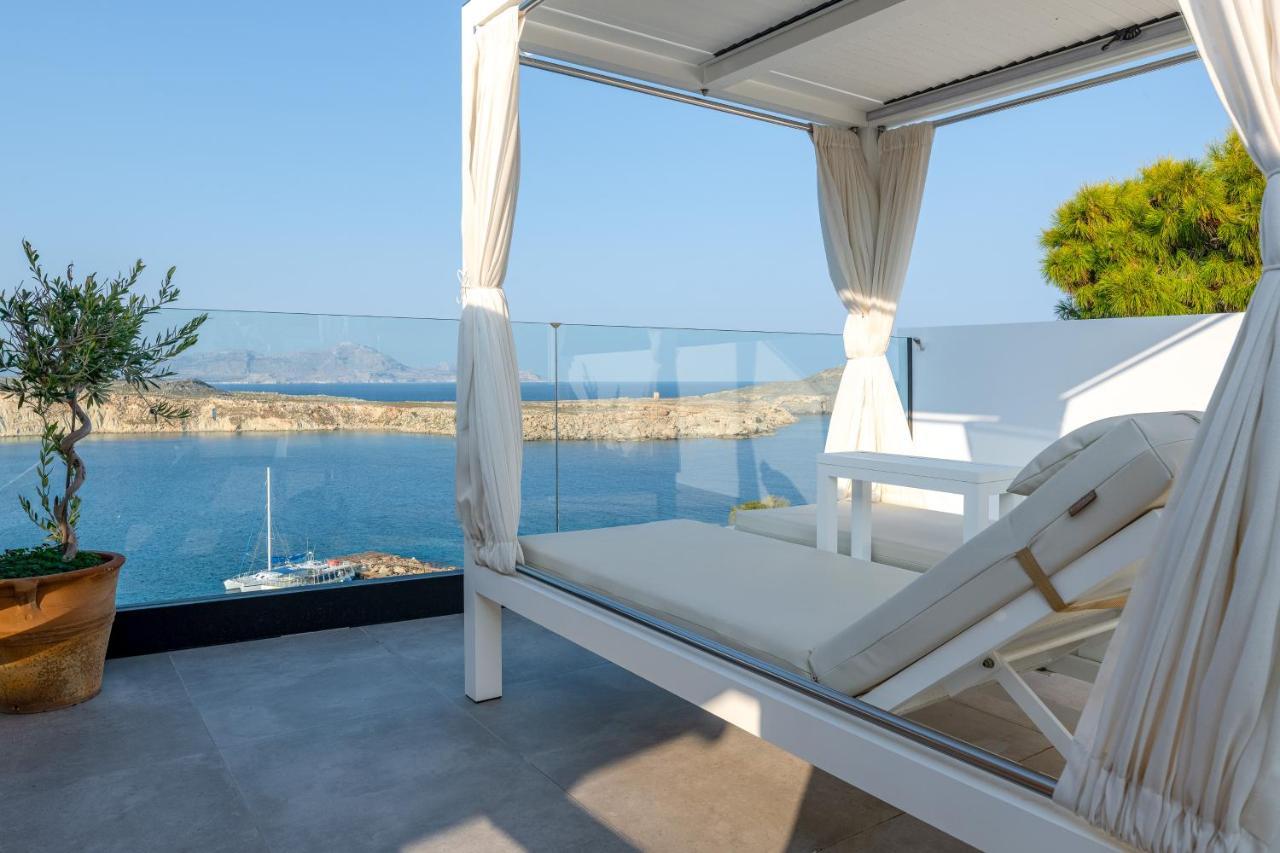 Lindos Shore Summer House With Jacuzzi And Sea View !!! Exteriör bild