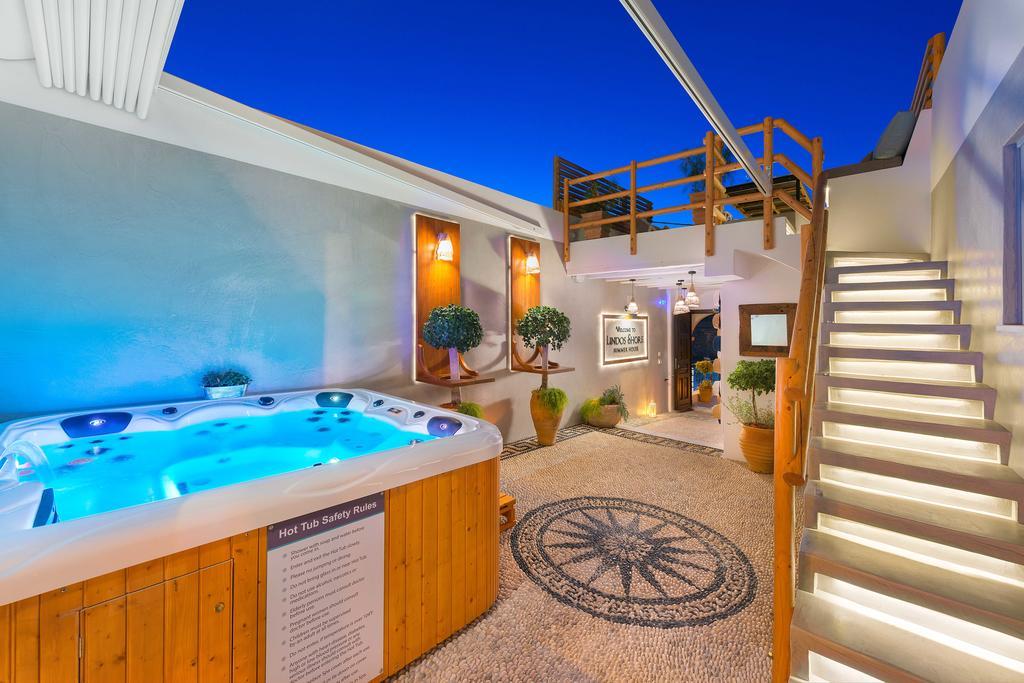 Lindos Shore Summer House With Jacuzzi And Sea View !!! Exteriör bild