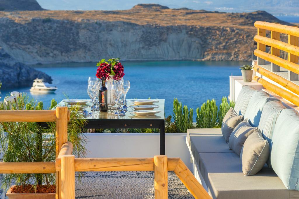 Lindos Shore Summer House With Jacuzzi And Sea View !!! Exteriör bild