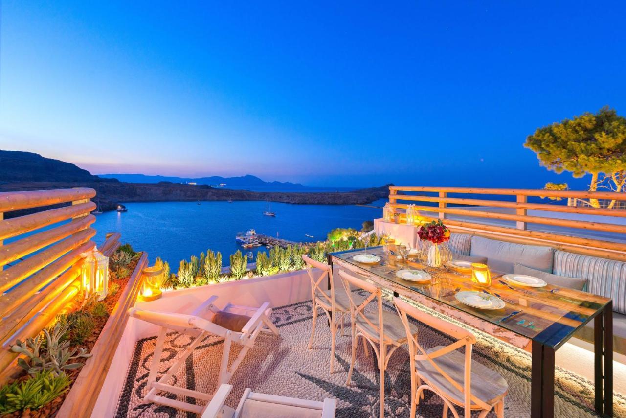 Lindos Shore Summer House With Jacuzzi And Sea View !!! Exteriör bild